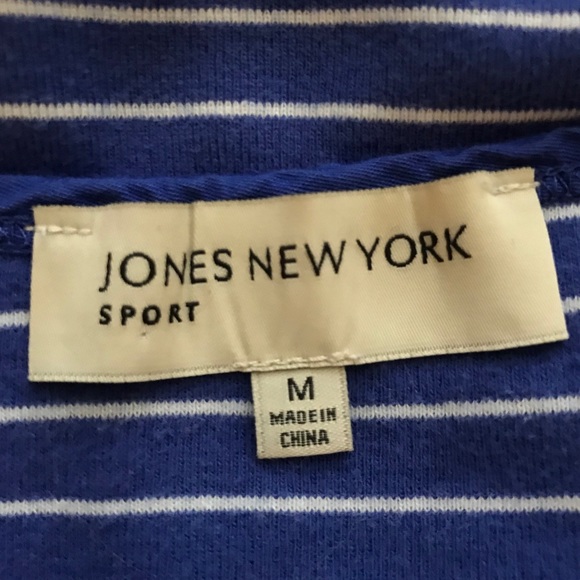Jones New York Blue & White Stripe Sport T. SizeM - Picture 5 of 6